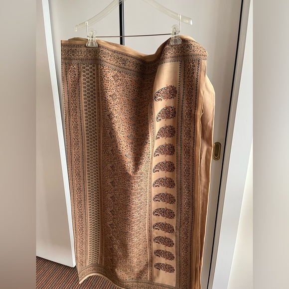 Fabindia style handwoven 100% cotton stunning earth 🌍 tone saree camel 🐪 color - Picture 1 of 16